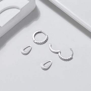 925 sterling silver earrings with zircons