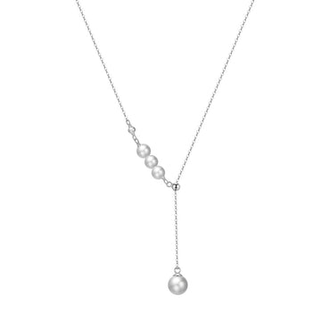 925 sterling silver necklace with pearls