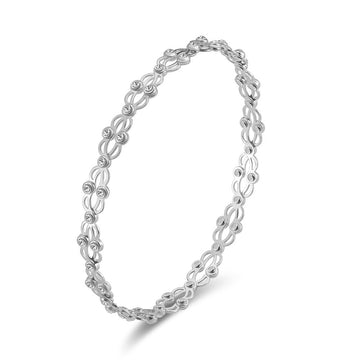 Bracelet / ring made of genuine 925 silver with zircons