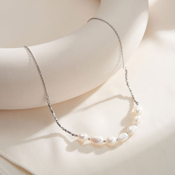 925 sterling silver necklace - pearl combination