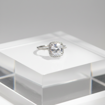 The Crown Moissanite Ring – Sterling Silver