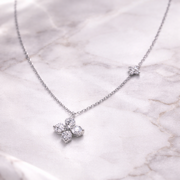 שרשרת Clover Moissanite – כסף סטרלינג 925