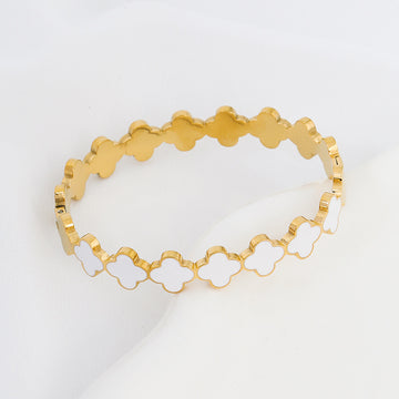 Golden Clove צמיד קשיח בציפוי זהב 18 קראט