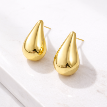 Teardrop Earrings – 18K Gold Plated Stainless Steel