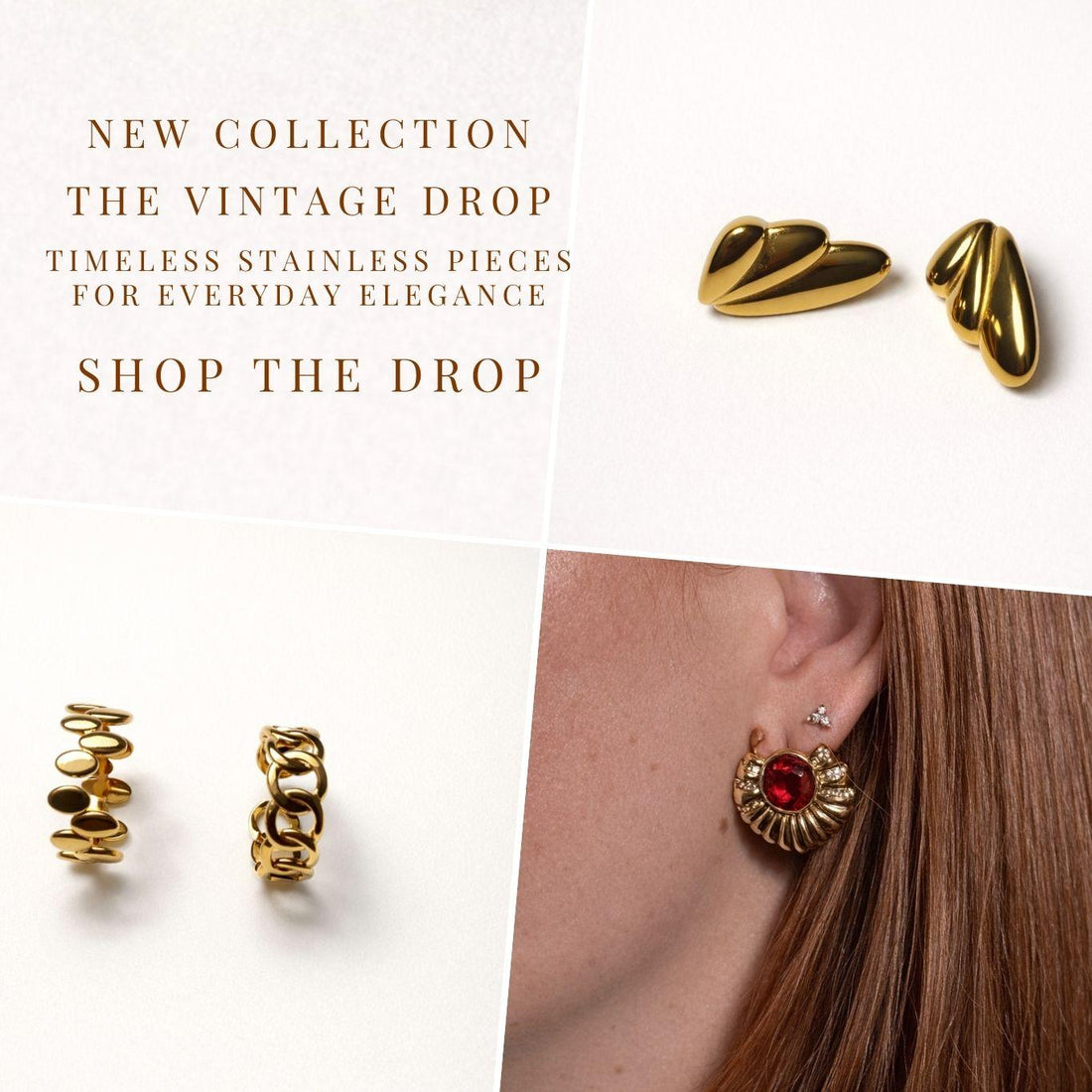 Luxury gold jewelry collection banner