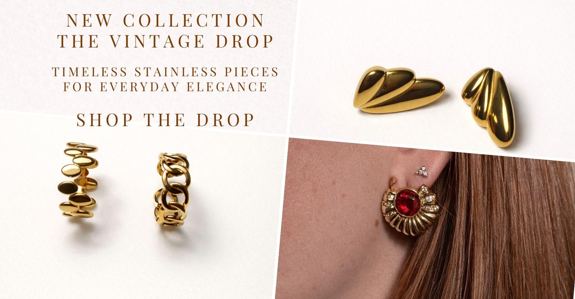 Luxury gold jewelry collection banner
