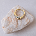 Aurelia Flow mixed metal Sterling Silver ring worn on hand