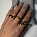 contemporary gold open ring stainless steel design