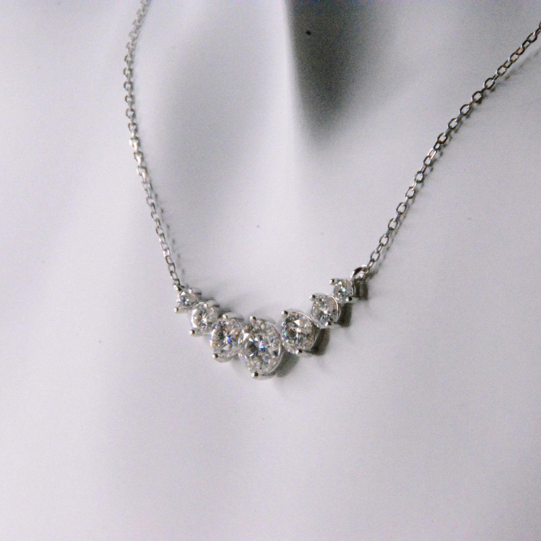 elegant moissanite necklace sterling silver
