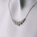 elegant moissanite necklace sterling silver