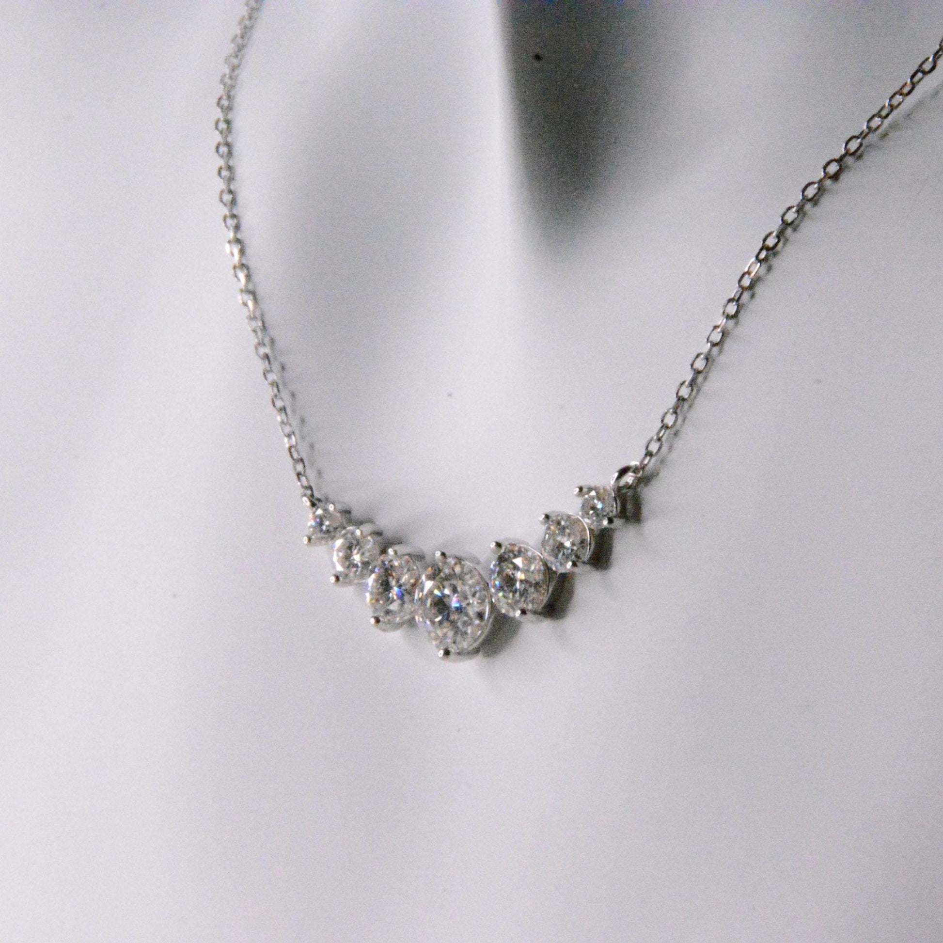elegant moissanite necklace sterling silver