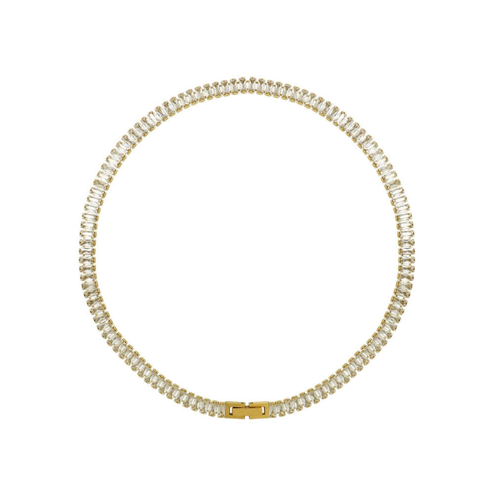 Luxury zircon tennis choker necklace