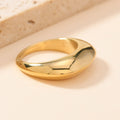 Minimal sculptural gold dome ring