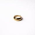 gold dome ring stainless steel 18k gold plated