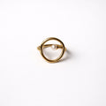 gold pearl ring stainless steel 18k gold plated