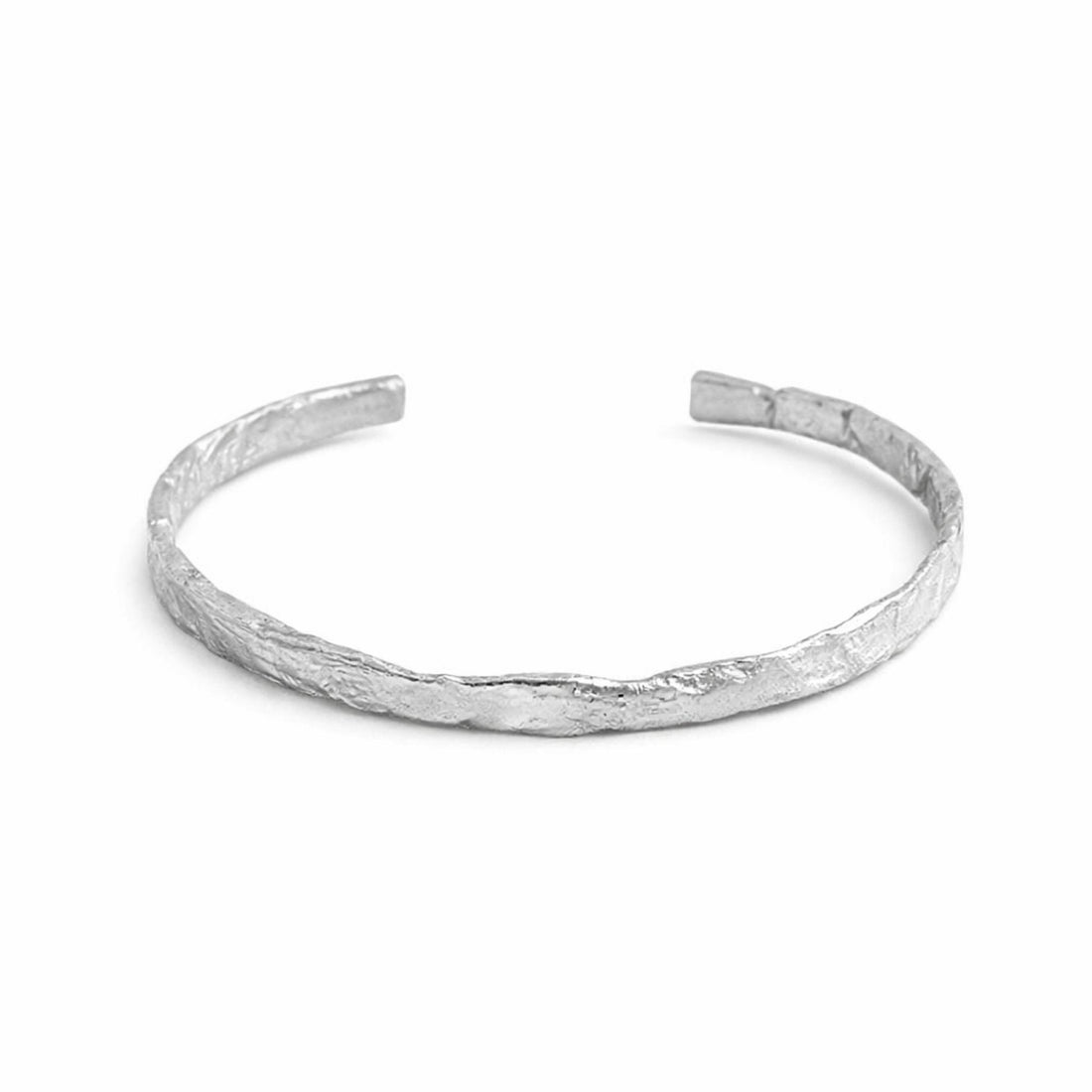 Hammered silver cuff bracelet
