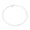 Heart Whisper sterling silver anklet