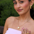 modern polished gold earrings