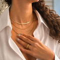minimal layered necklace for women