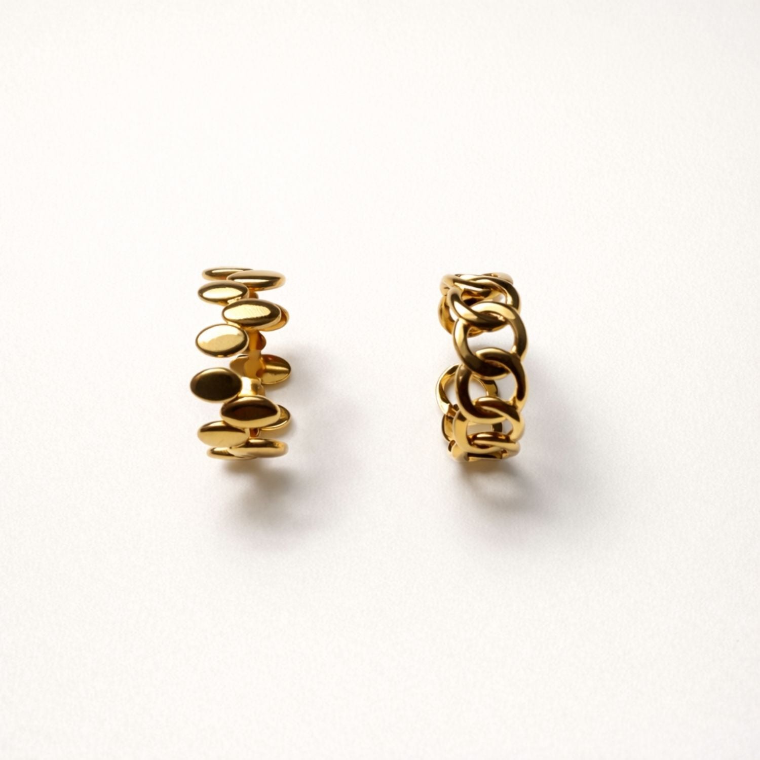 modern minimalist gold rings stackable set