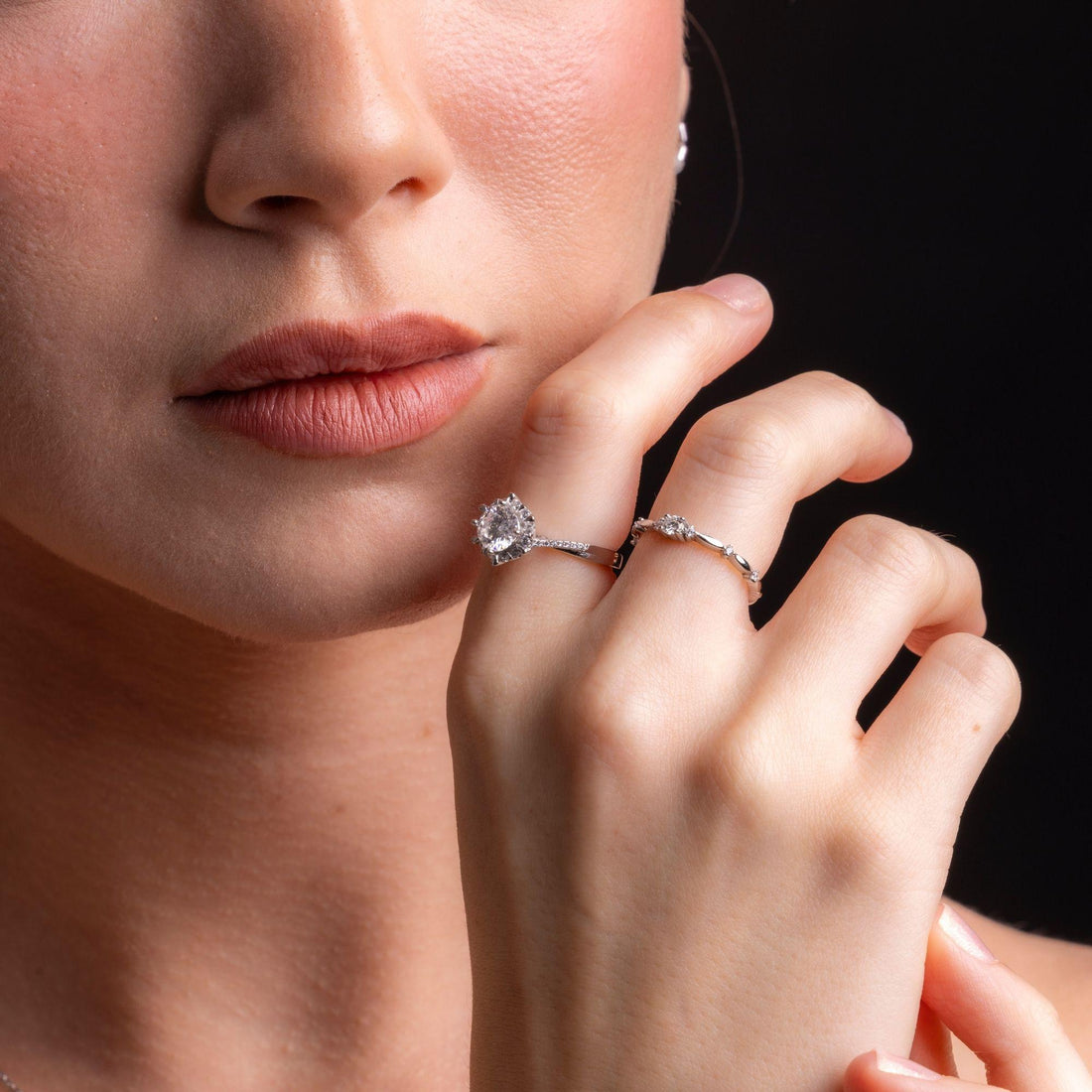 moissanite solitaire ring sterling silver elegant jewelry