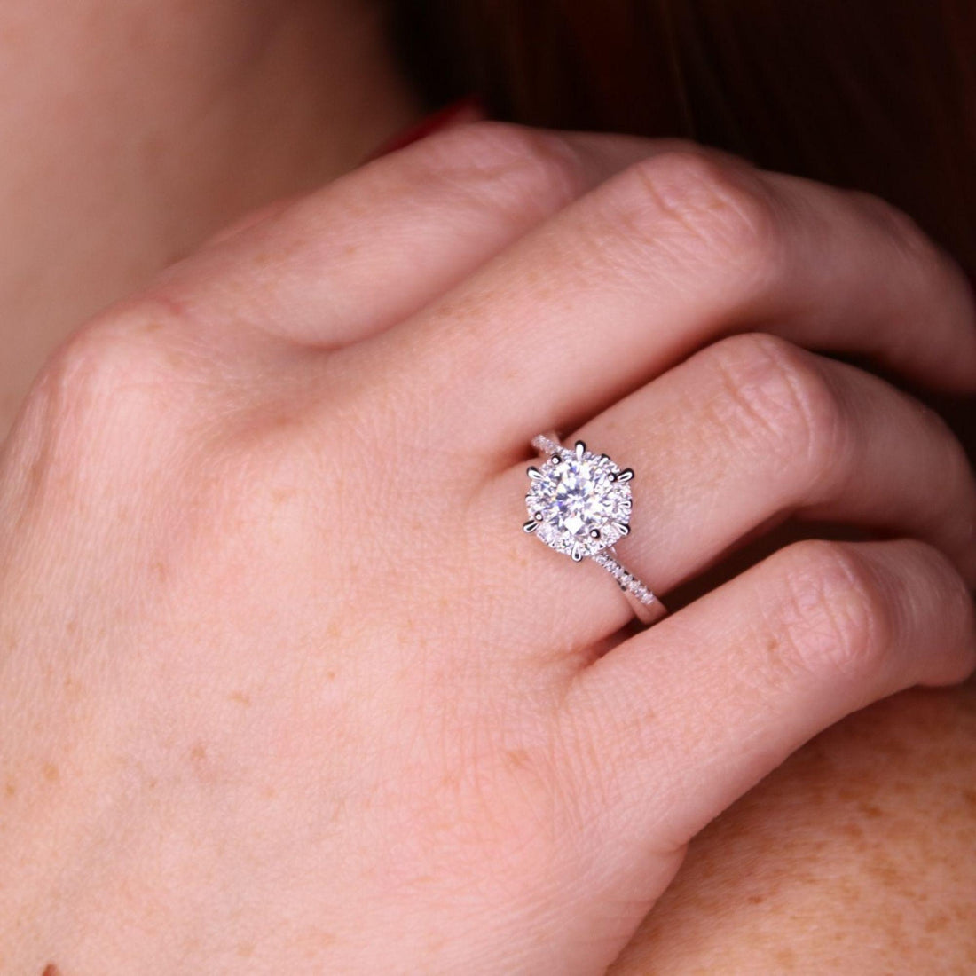 moissanite solitaire ring sterling silver elegant jewelry