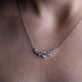 moissanite statement necklace bridal jewelry