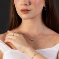 moissanite statement necklace bridal jewelry