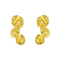 Molten Drops gold earrings in stainless steel