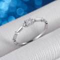 delicate silver ring organic design with sparkle