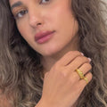 twisted gold ring minimal elegant look