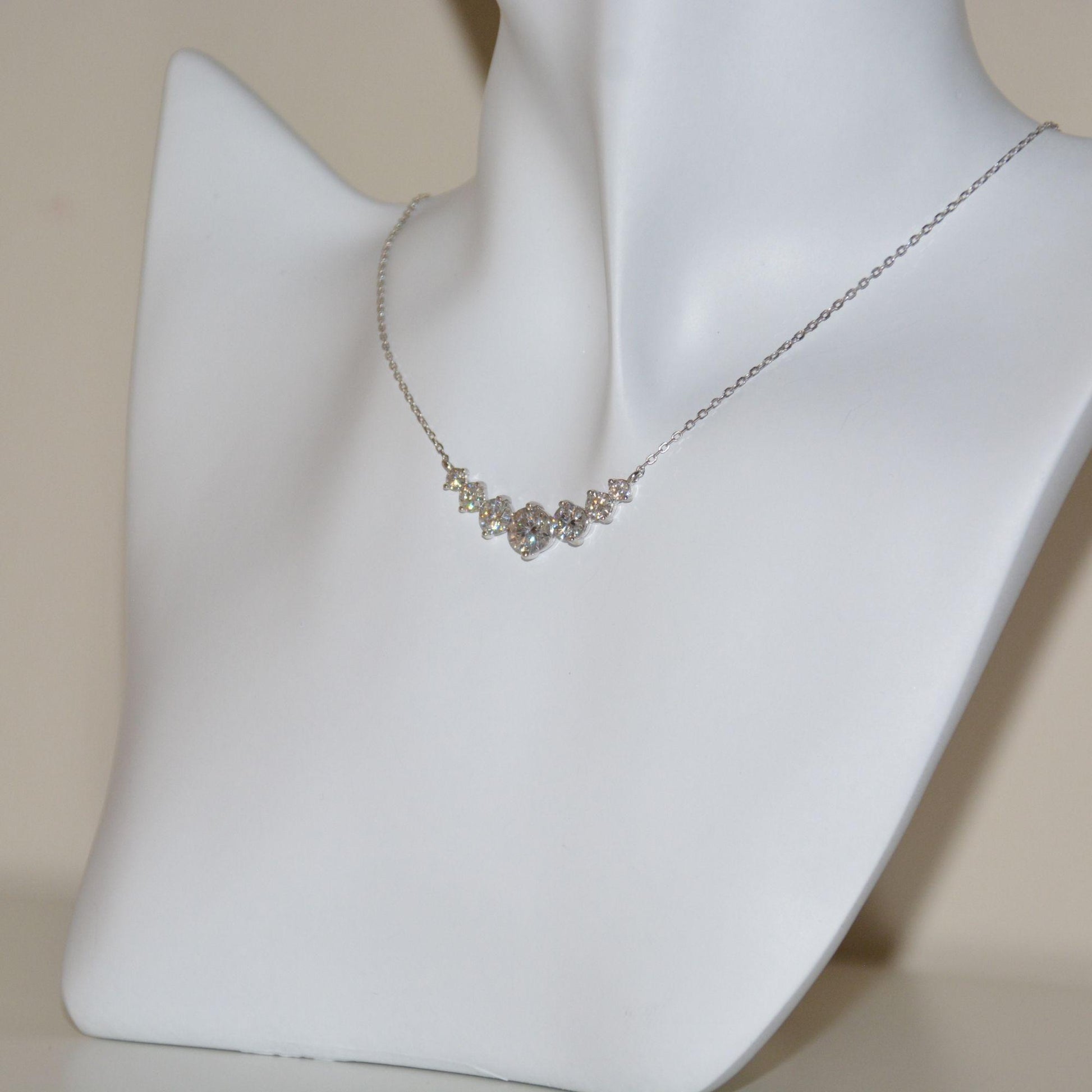 sparkling moissanite crown necklace