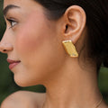 waterproof stainless steel gold earrings