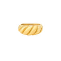 twisted gold band ring minimal jewelry