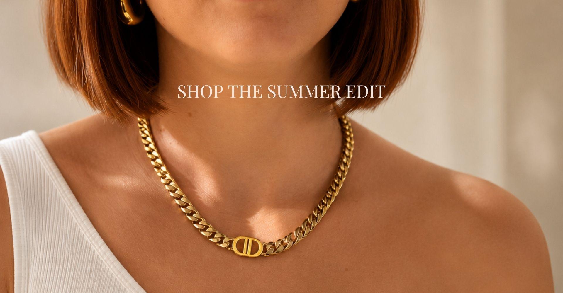 Classic gold chain necklace for minimalist summer layering - YASMINE Summer Edit⁠